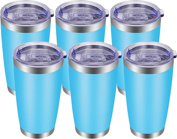 VEGOND 20oz Tumbler with Lid and Straw Stainless Steel Tumbler Cup Bulk Vacuum by VEGOND