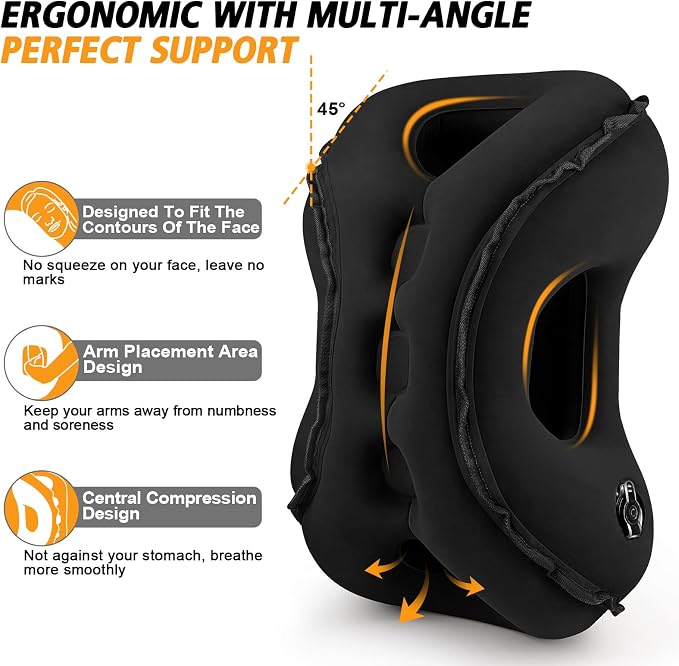 Inflatable Travel Pillow, Support Head, Used - Image 4
