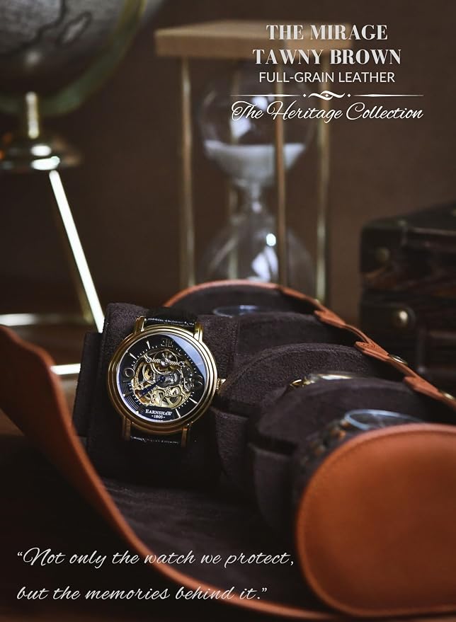 4 Watch Travel Case for Men – Leather Watch Roll Case Storage for Travel - Image 6