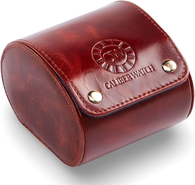 Genuine Napa Leather Watch Roll Travel Case by CaliberWatch