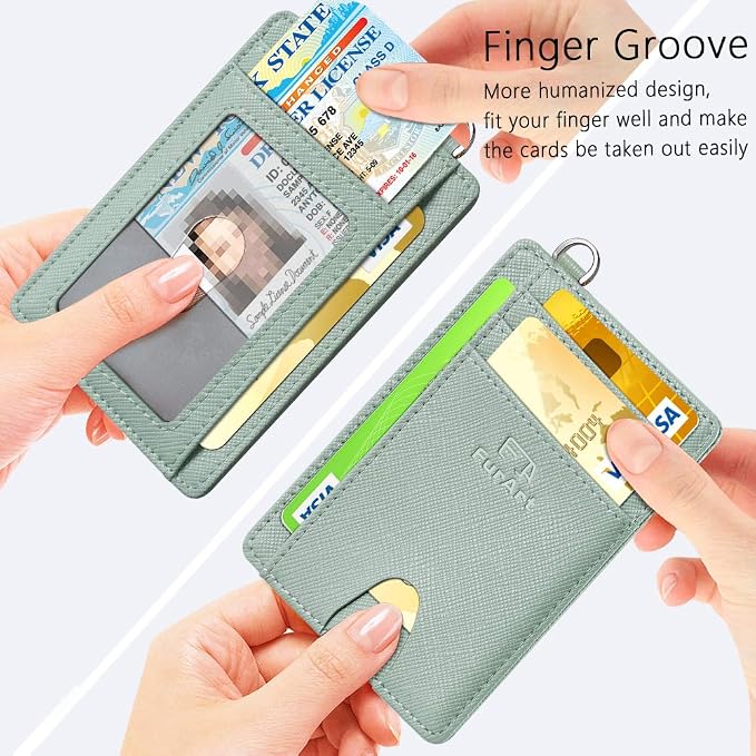 FurArt Slim Minimalist Wallet, Front Pocket Wallets, RFID Blocking, Credit Card - Image 3