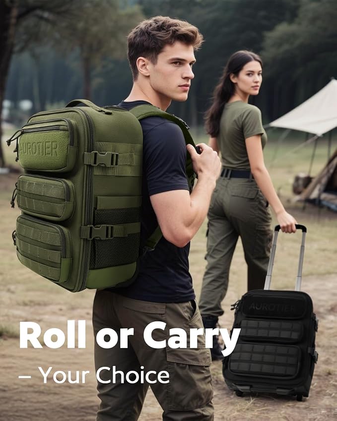 Rolling Tactical Laptop Backpack, Underseat Travel Backpack - Image 5