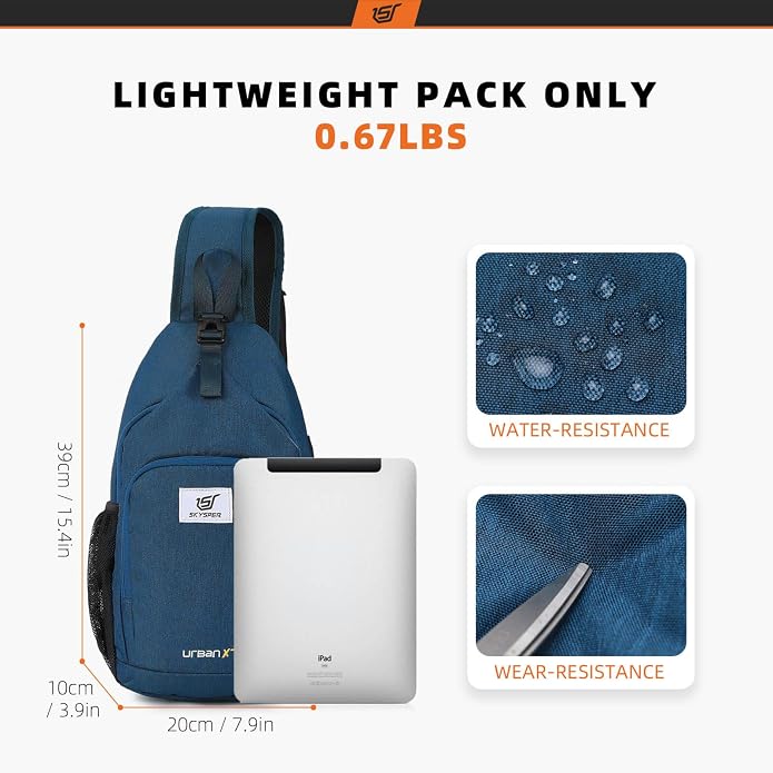 SKYSPER Sling Bag RFID Crossbody Sling Backpack Cross Body Shoulder Bag Travel - Image 5