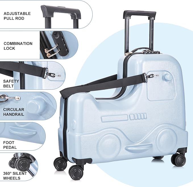 Apelila 22 inch Ride on Suitcase - Image 5