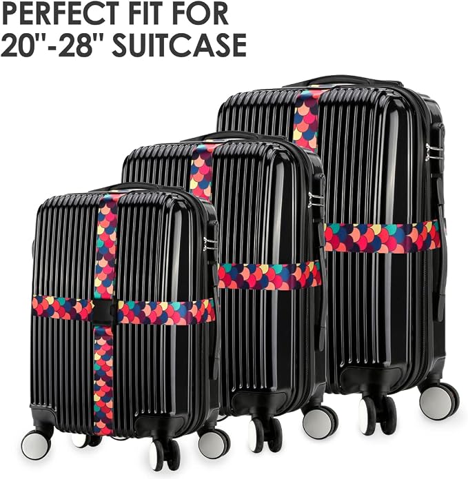 Adjustable Travel Luggage Strap Suitcase Belt Travel Bag Accessories 1.96 in W - Image 4