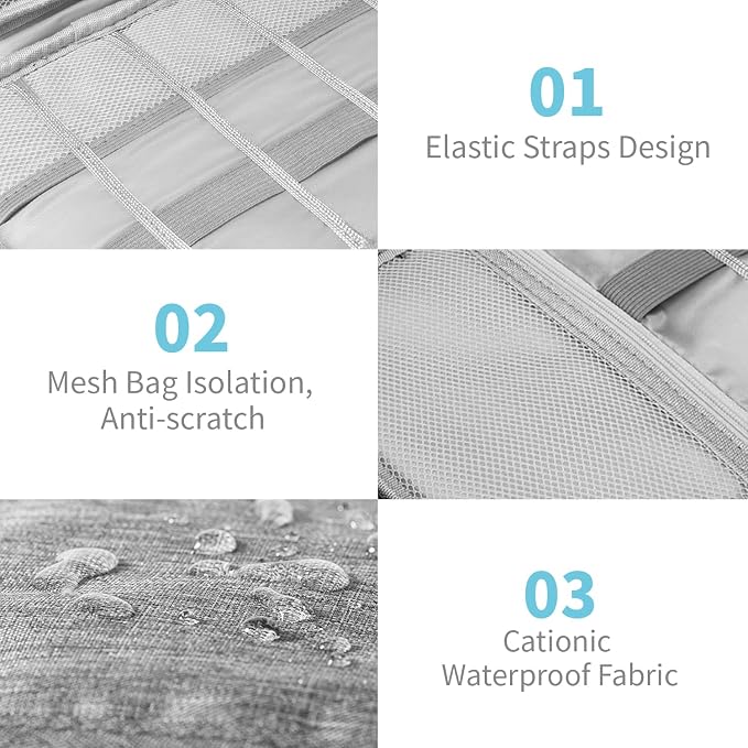 Electronics Organizer Travel Case, Electronic Accessories Storage Bag, Portable - Image 4