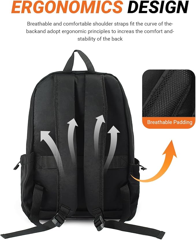 Multi-Pocket Laptop Backpack, 24L Capacity, Fits 14-inch Laptop, 16.9x12.6x5.5 - Image 5
