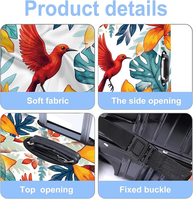 Luggage Cover Washable Suitcase Protector Anti-Scratch, Stretchable Fit - Image 4