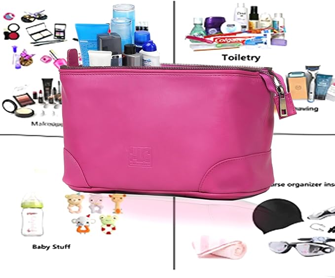 HLC Leather Toiletry Bag for Men - Image 3