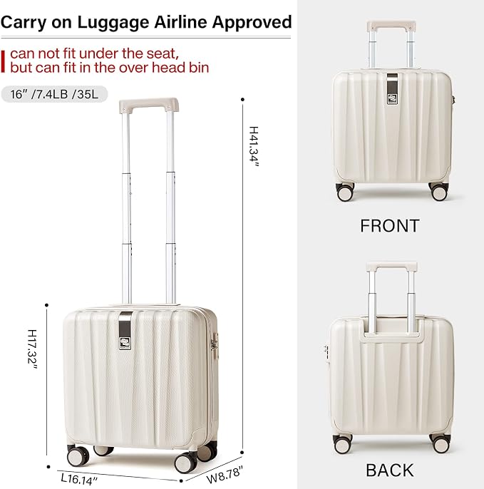 Hanke 16 Inch Underseat Carry on Luggage - Image 3