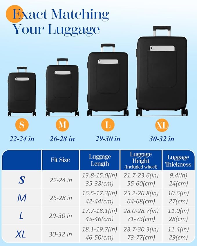 Slohif Luggage Cover for Suitcase Tsa Approved Protector - Image 2