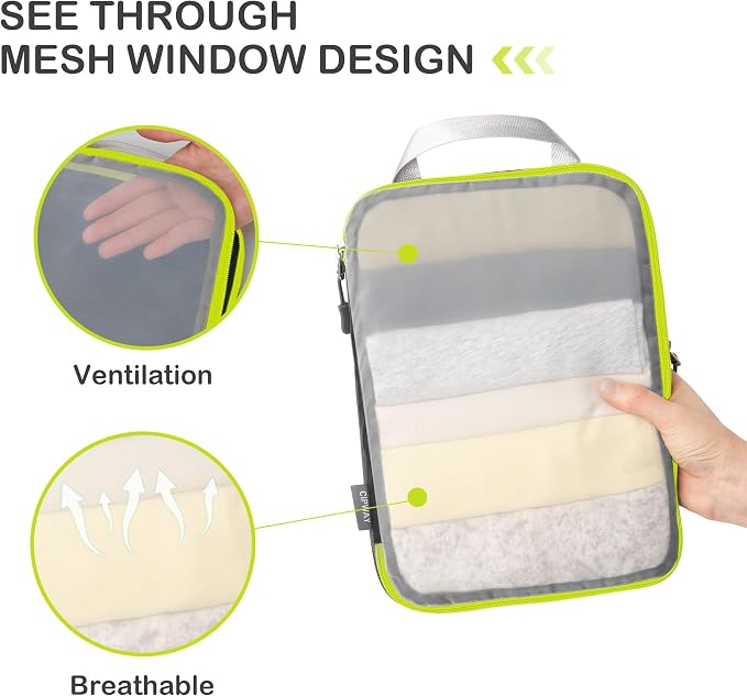 Cipway Compression Packing Cubes Mesh, Lightweight Luggage Organizer Bags - Image 2