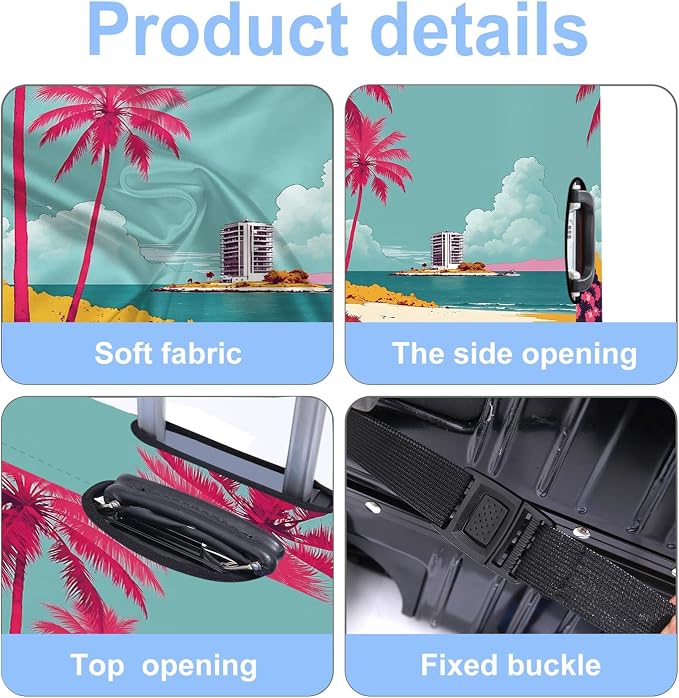Luggage Cover Washable Suitcase Protector Anti-Scratch, Stretchable Fit - Image 4