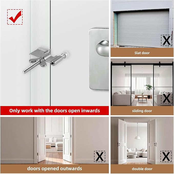Door Stop Alarm and Adjustable Portable Door Lock Provide Double Security - Image 6