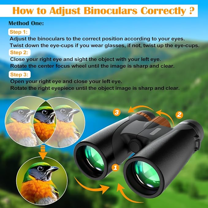 Binoculars for Adults High Powered – 12X42 HD Compact Binoculars for Bird - Image 9