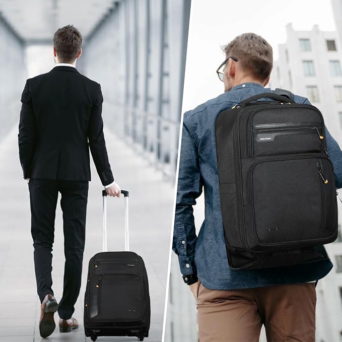 Rolling Backpack, 15.6 inch Laptop Backpack - Image 7