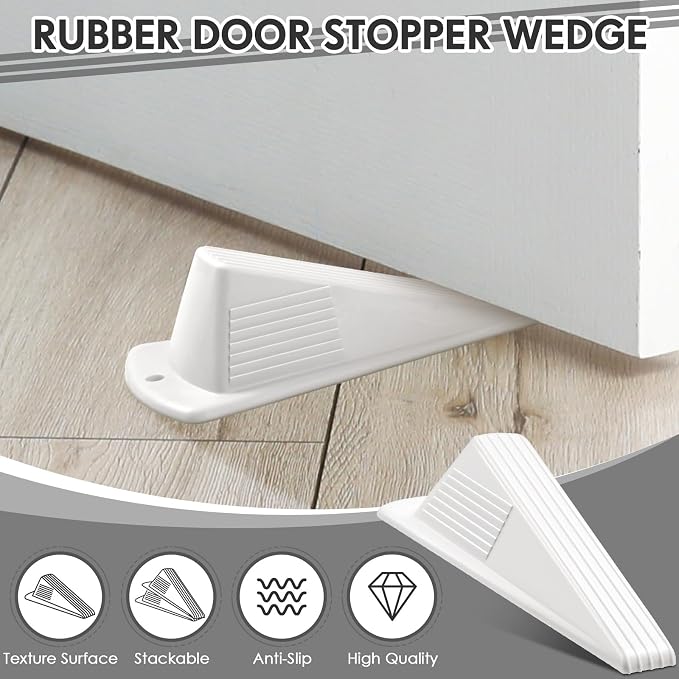 Frienda 2 Pcs Jumbo Door Stoppers Heavy Duty Door Stopper Tall up to 2inch Tall - Image 5