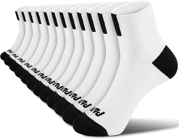 PAPLUS Ankle Compression Socks for Women 6 Pairs, Running Athletic Socks by PAPLUS