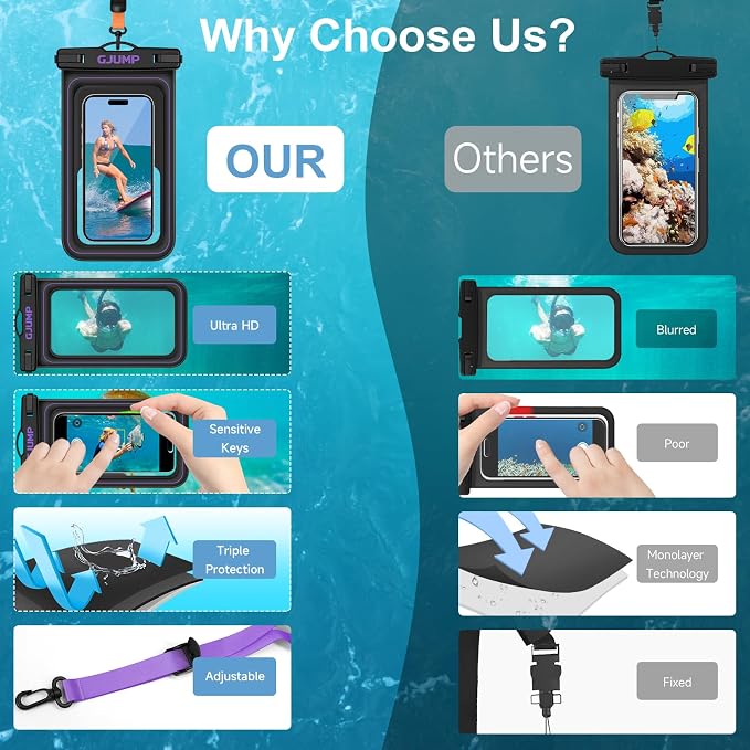 2 Pack Floating Waterproof Phone Pouch, Essential - Image 5