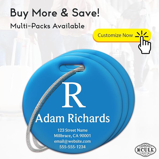 Customized Stainless Steel Luggage Tags: Personalize Your Suitcases, and Bags - Image 2