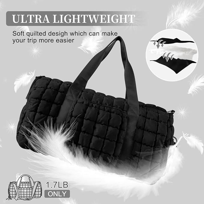 Quilted Travel Duffle Bag Gym Bag - Image 8