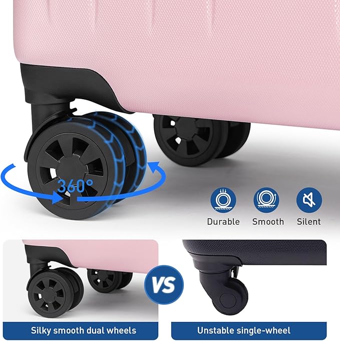 KYME Suitcase Hardshell With Double Spinner Wheels, PC+ABS TSA Lock Travel - Image 9