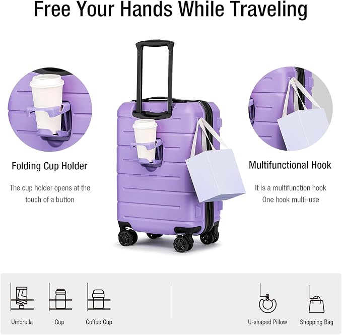 KYME Hardside Expandable Carry On Luggage 22x14x9 Airline Approved - Image 3