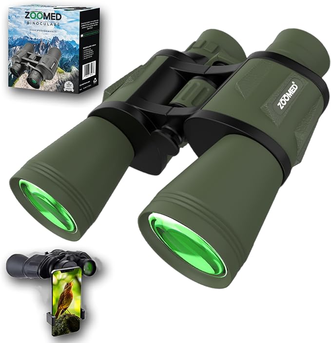 Binoculars with Phone Bracket Adapter, High Power Waterproof with Low Light by ZOOMED