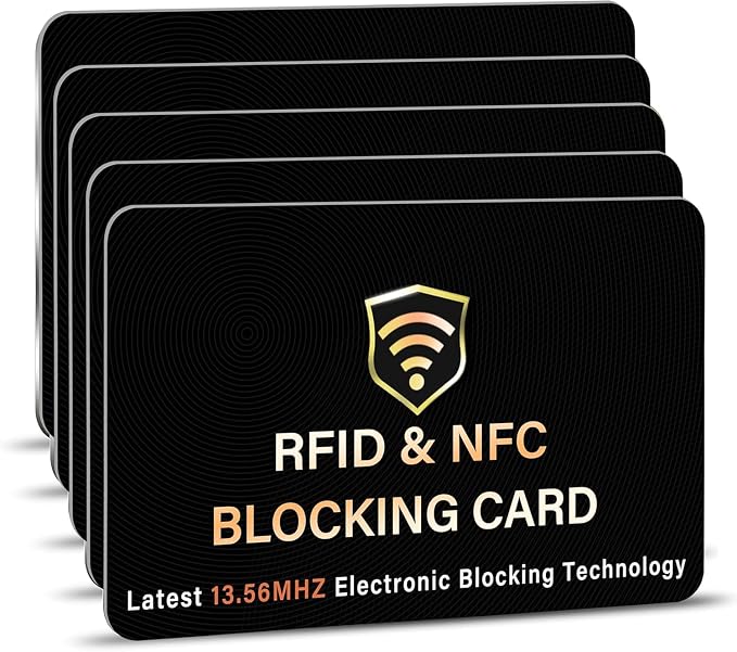 SaiTech IT 5 Pack RFID Blocking Card, One Card Protects Entire Wallet Purse by SaiTechIT