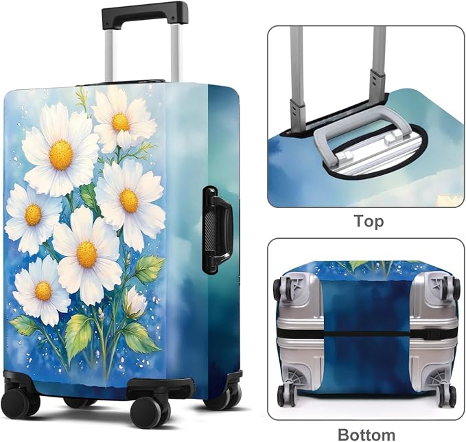 Luggage Cover Washable Suitcase Protector Anti-Scratch, Stretchable Fit - Image 3