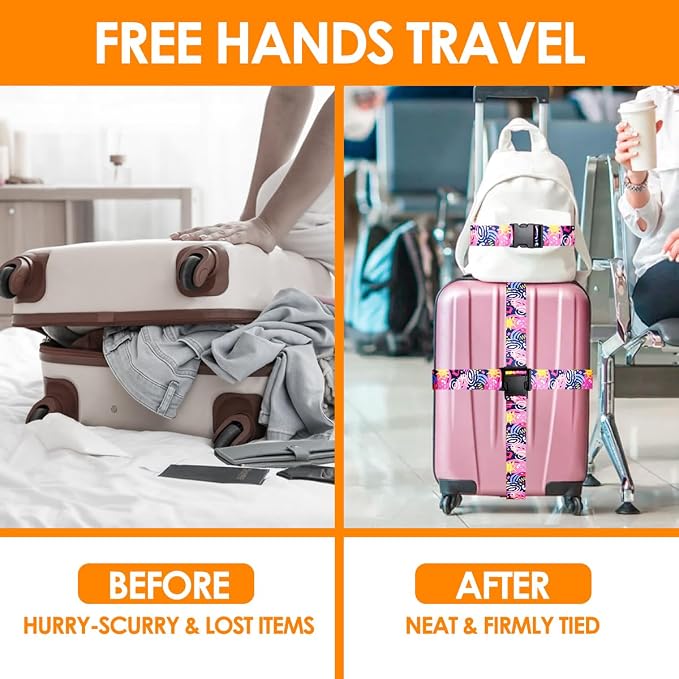 Adjustable Travel Luggage Strap Suitcase Belt Travel Bag Accessories 1.96 in W - Image 7