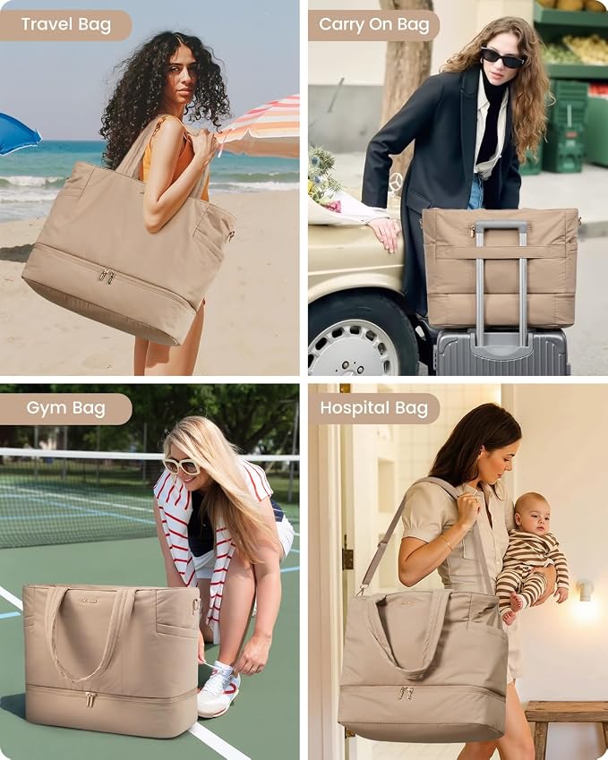 LOVEVOOK Travel Duffle Bag, Puffer Weekender Bags - Image 2
