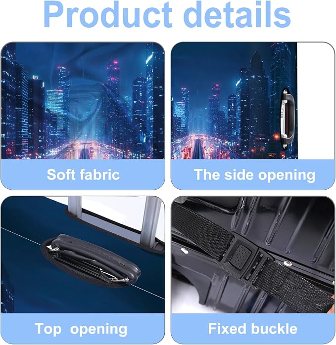 Luggage Cover Washable Suitcase Protector Anti-scratch Suitcase cover Fits - Image 3