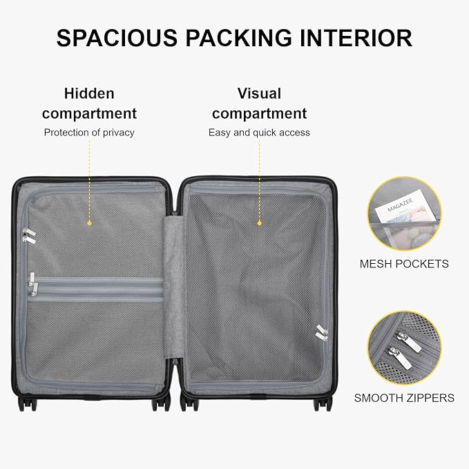 LEVEL8 Carry on Luggage Airline Approved, Small Carry on Suitcases - Image 6