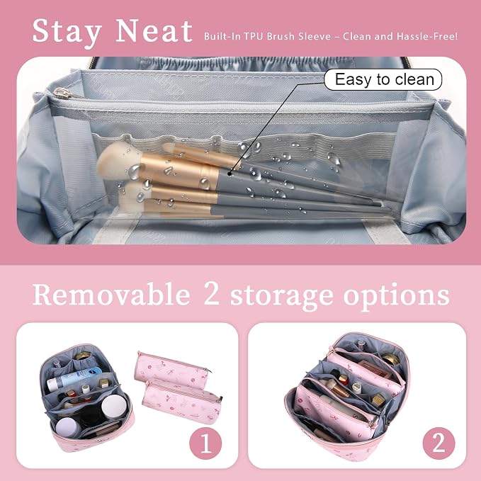BOYATU Travel Makeup Bag Cosmetic Bags - Image 5
