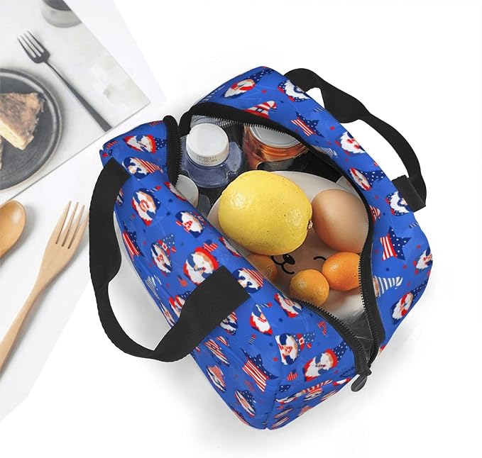 American Gnome Patriotic Lunch Box 4th of July Memorial Day Lunch Bag Insulated - Image 3