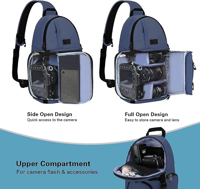 MOSISO Camera Sling Bag, DSLR/SLR/Mirrorless Camera Backpack Case Shockproof - Image 2