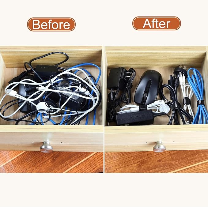200PCS Reusable Cable Ties Wire Ties Cord Organizer Cable Organizer Adjustable - Image 4