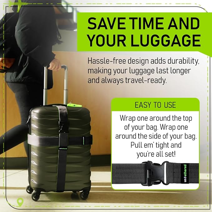 Untethered Luggage Straps | TSA-Approved Suitcase Belts - Image 8