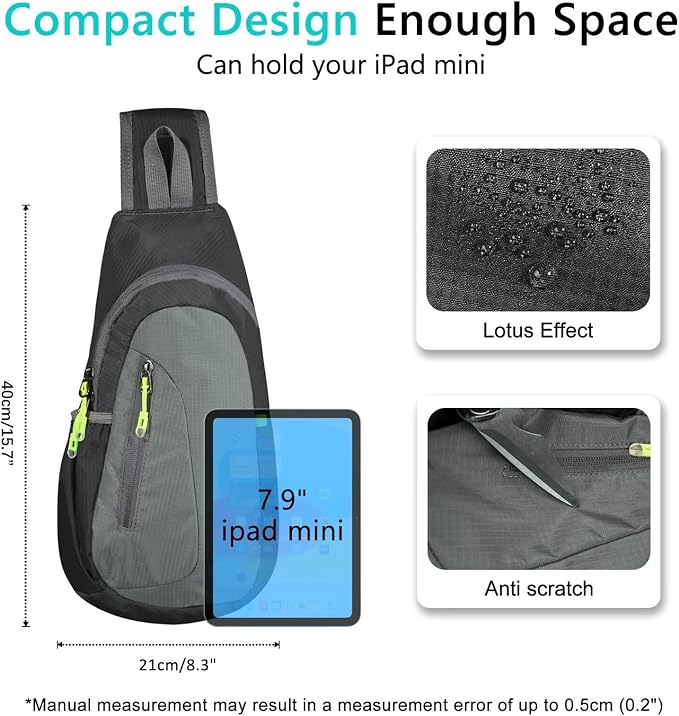 TITECOUGO Small Sling Bag, Lightweight Crossbody Backpack - Image 4