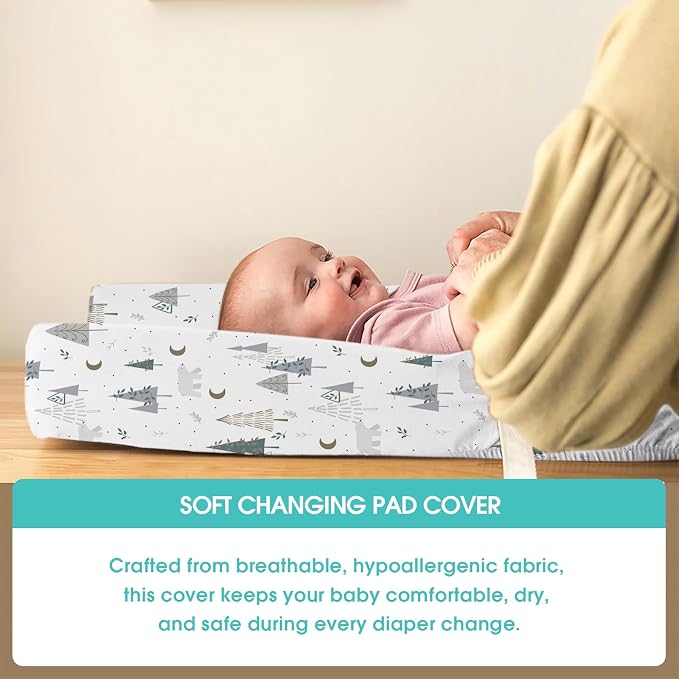 BROLEX Changing Pad Covers for Baby: Boy Girls Ultra Stretchy Soft 2 Pack - Image 3