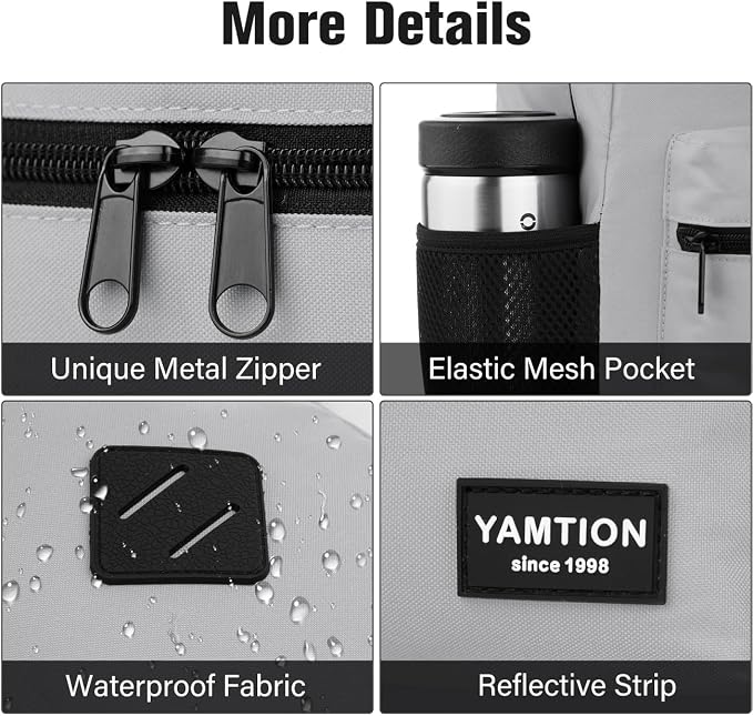 17 Inch Unisex School Backpack, Classic Bookbag Adults and Teens Schoolbag - Image 3
