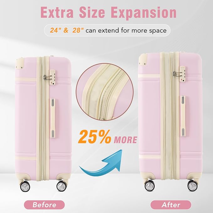 Merax Luggage Set 3 Piece Suitcase Set - Image 3