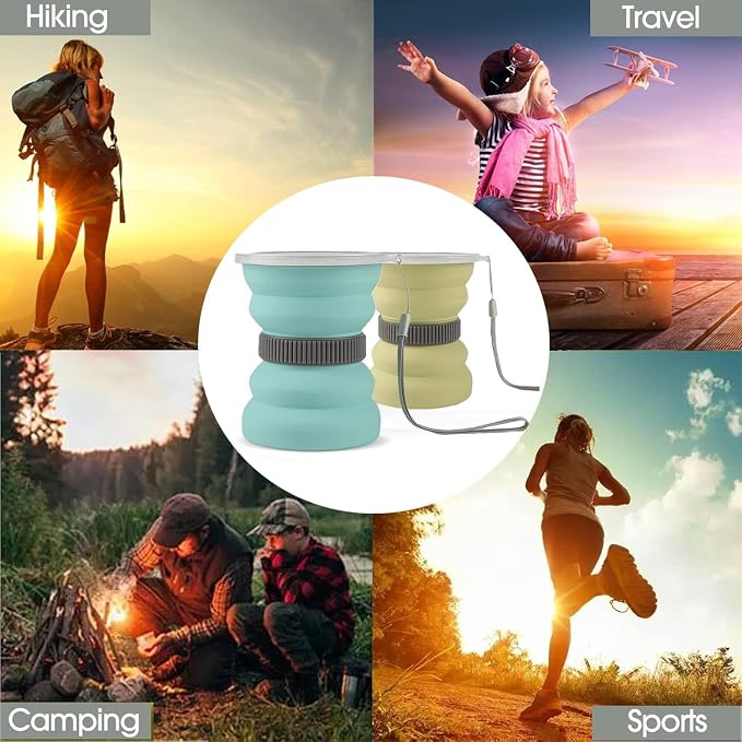 IYYI Collapsible Travel Cup, 10.5oz Foldable Cup - Image 2