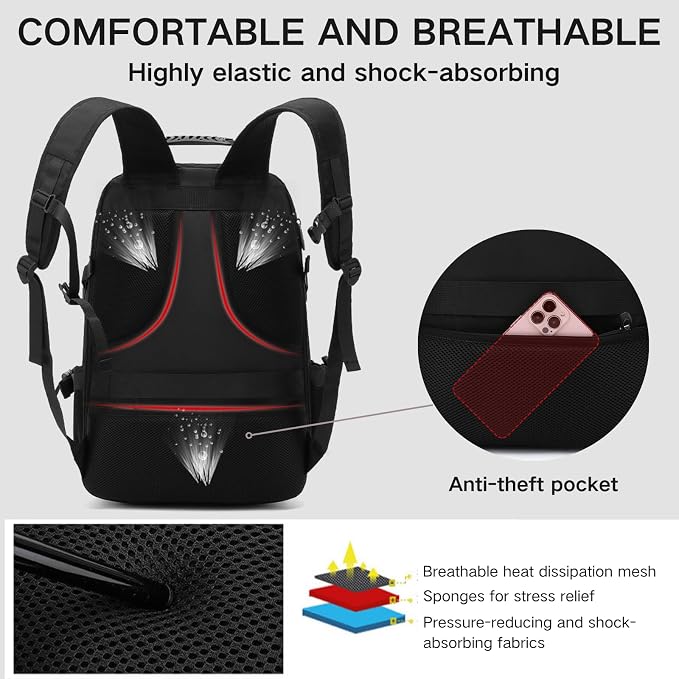 80L Travel Backpack, 18 Inch Laptop Backpack - Image 3