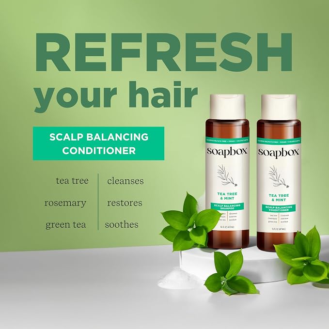 Soapbox Tea Tree Shampoo, Harsh Sulfate Free, Paraben Free, Silicone Free - Image 3