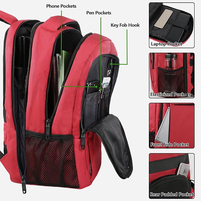 MATEIN 17 Inch Laptop Backpack for Women, Extra Large TSA Friendly Backpack - Image 5