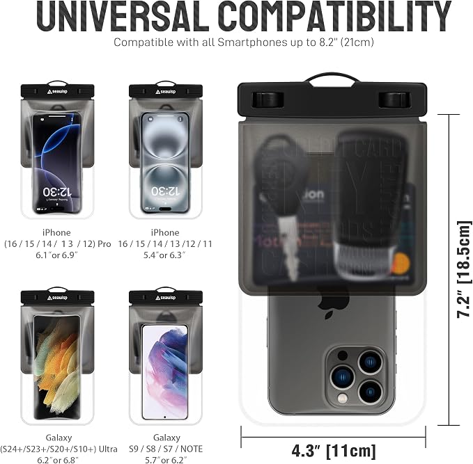 Universal Waterproof Phone Pouch IPX8 Dry Bag - Image 2
