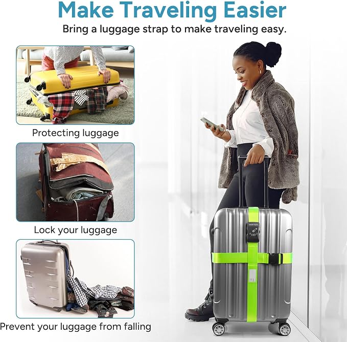 Luggage Straps with TSA Lock, Travel Belt - Image 6
