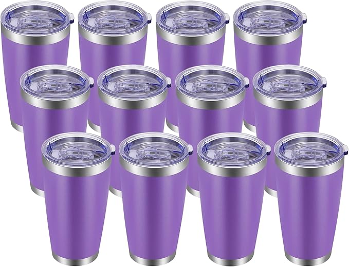 VEGOND 20oz Tumbler with Lid and Straw Stainless Steel Tumbler Cup Bulk Vacuum by VEGOND